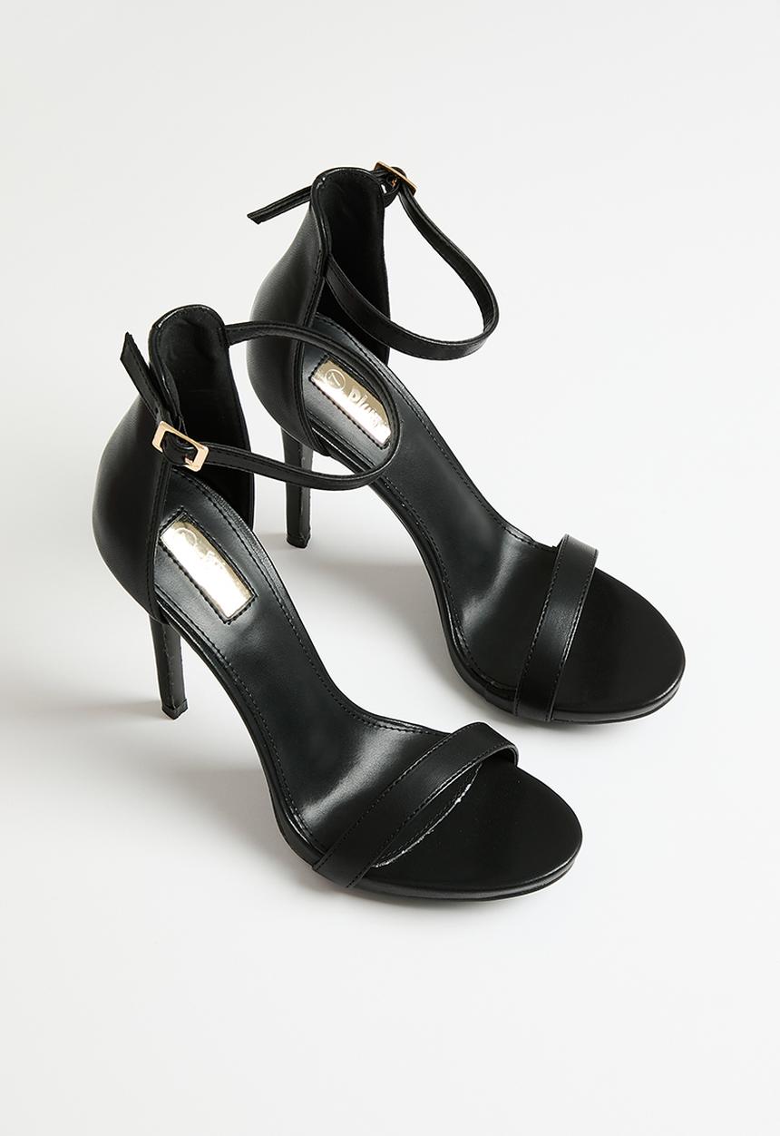 Plum - Barely there sandal - black