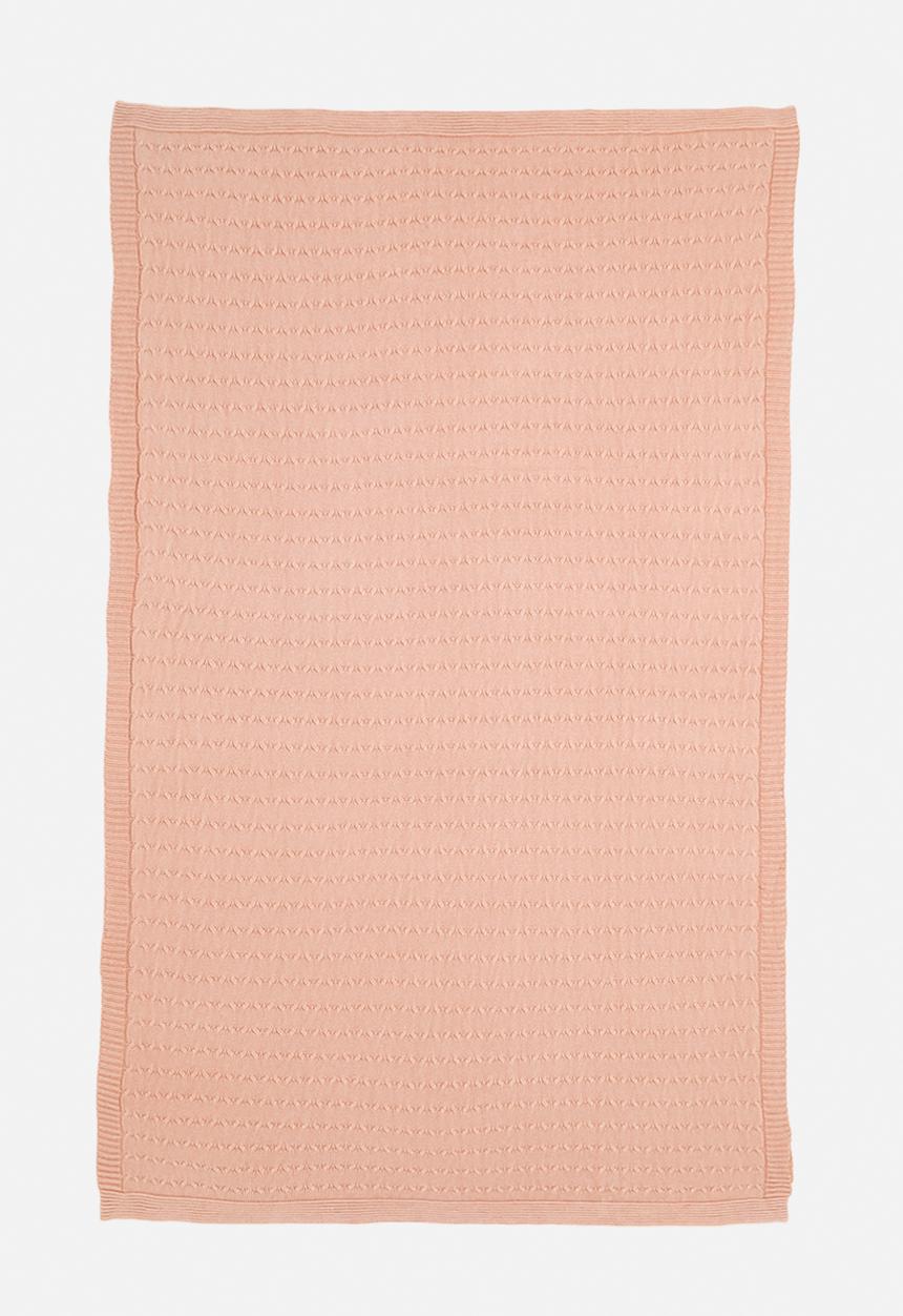 Sixth Floor - Rita knitted throw - dusty coral