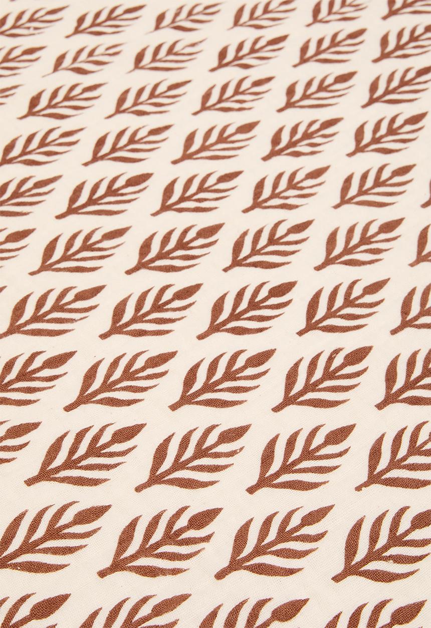 Sixth Floor - Suvarna cotton printed throw - rust