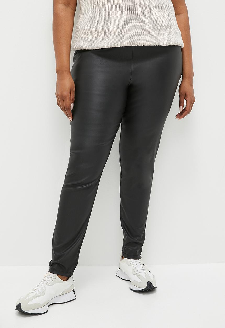 Superbalist - Coated bengaline tregging - black