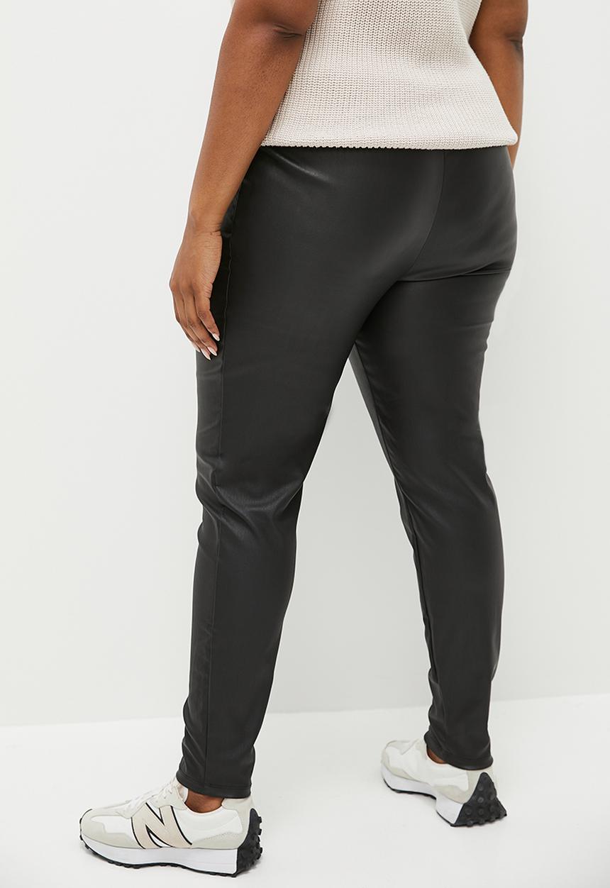 Superbalist - Coated bengaline tregging - black