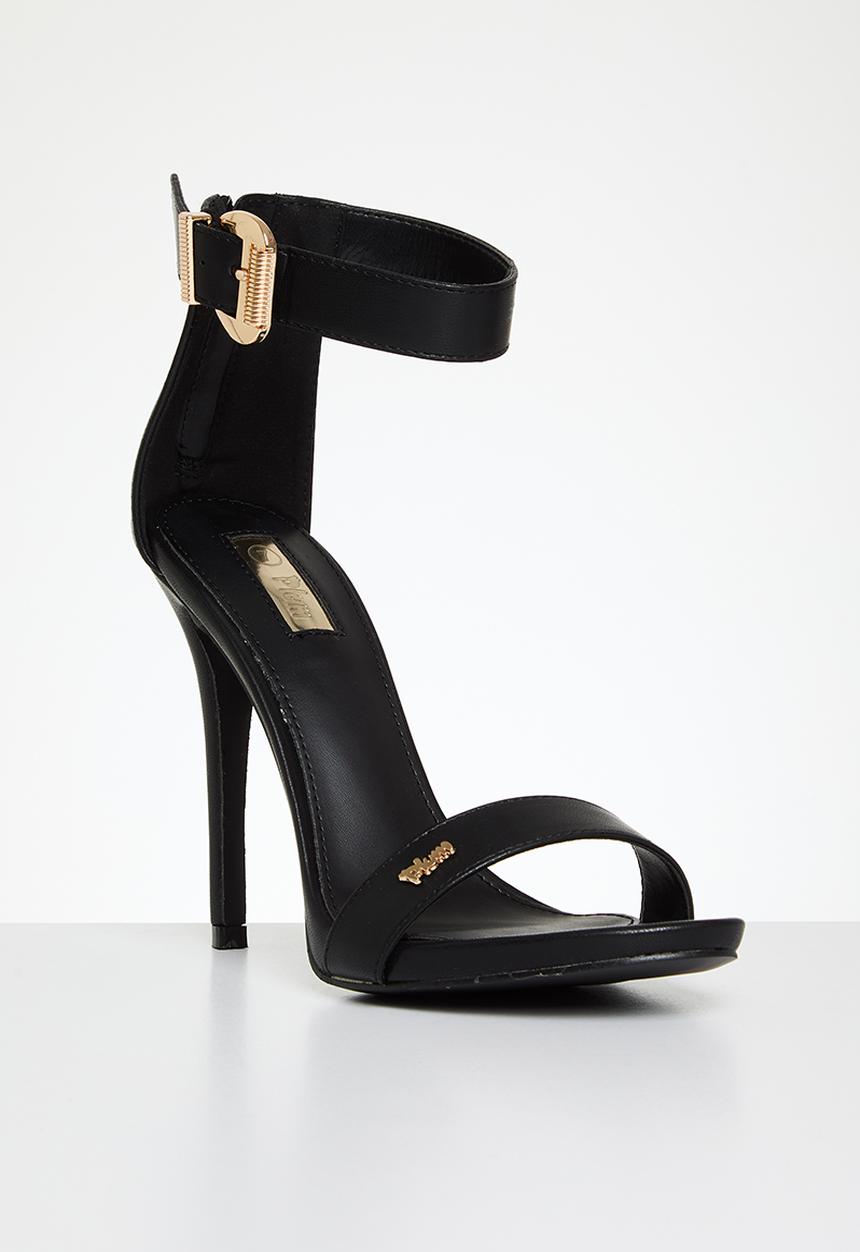 Plum - Buckle detail stiletto sandal - black