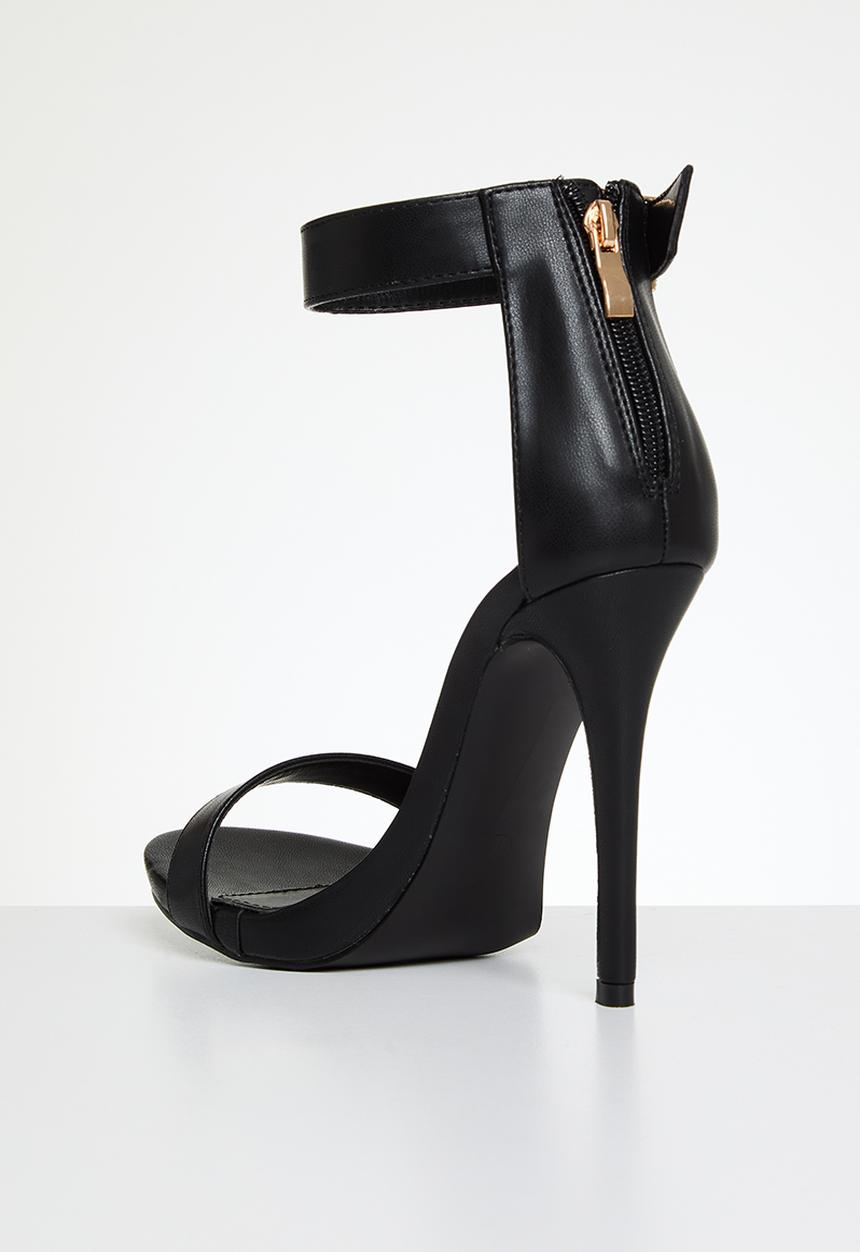 Plum - Buckle detail stiletto sandal - black