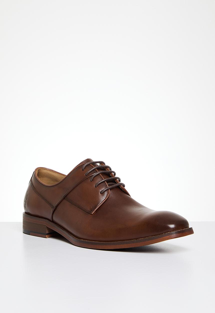 POLO - Panelled gibson lace up - tan