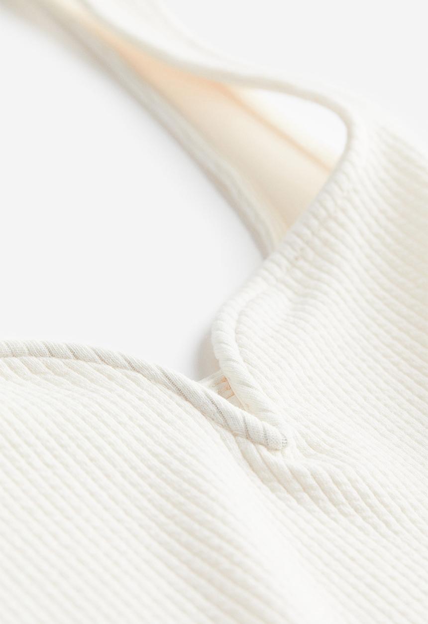 H&M - Ribbed vest top - white