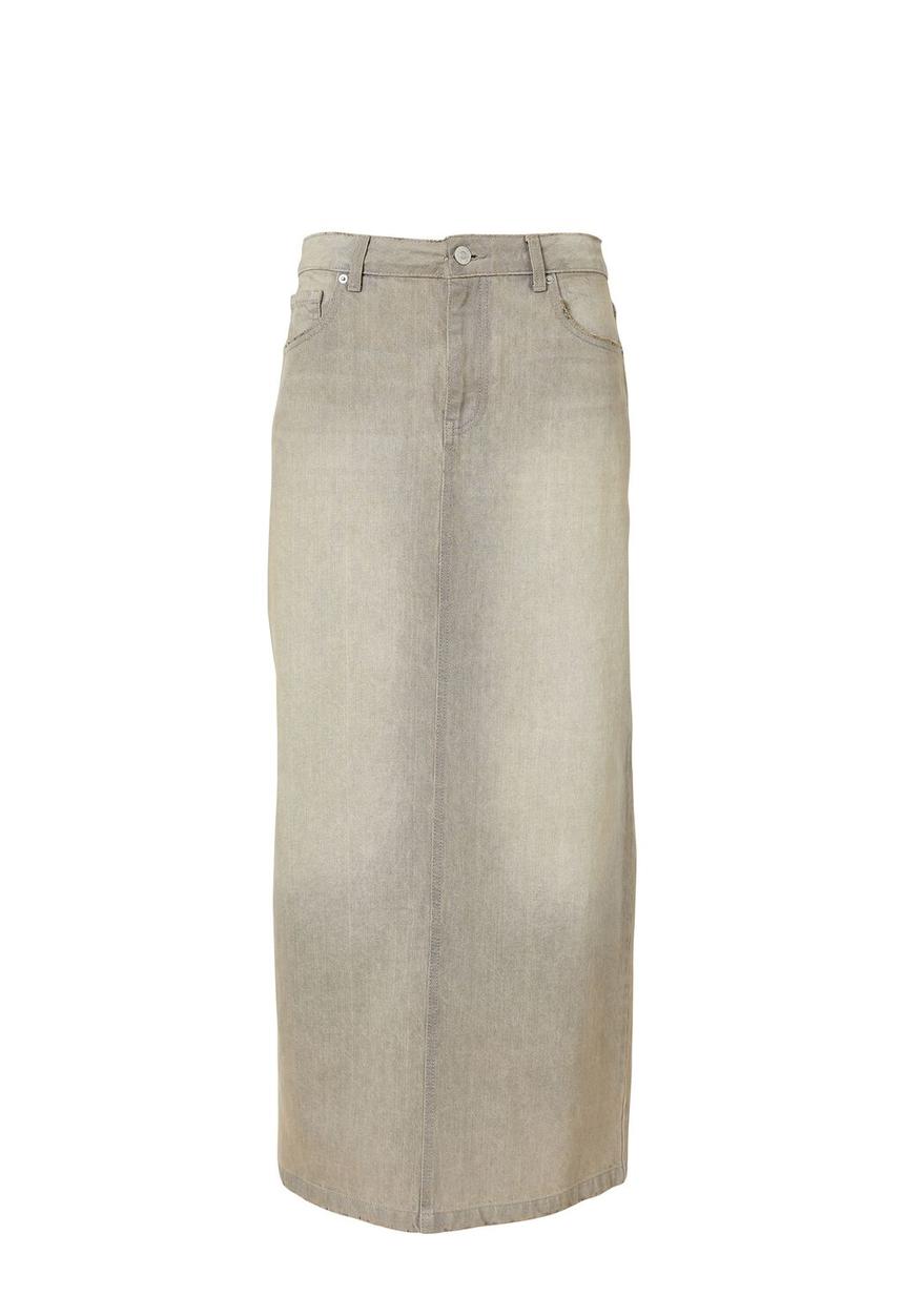 Supré  - Cali denim maxi skirt - grunge grey