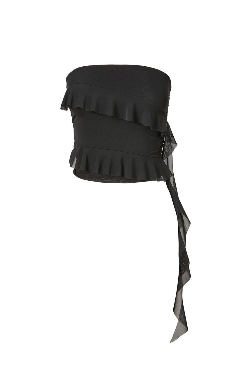Supré  - Giselle strapless frill top - black