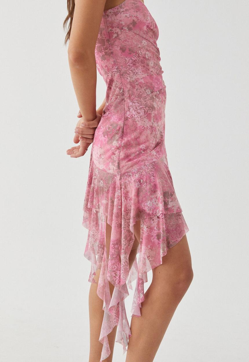 Supré  - Harriet asymmetrical frill mini dress - josephine pink