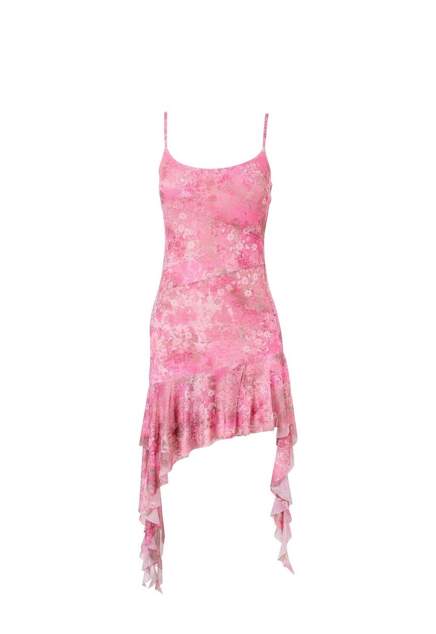 Supré  - Harriet asymmetrical frill mini dress - josephine pink