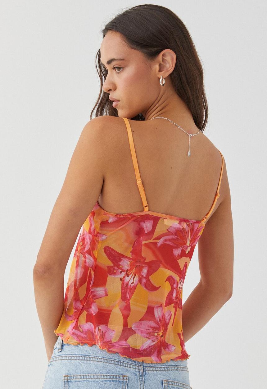 Supré  - Lucy mesh cami - lily floral pink