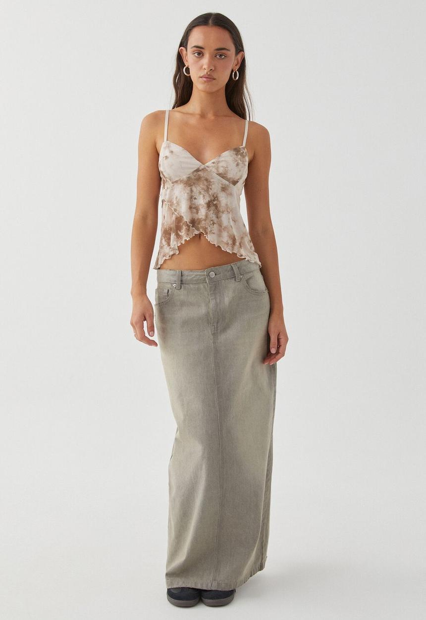 Supré  - Lucy mesh cami - tess tie dye brown