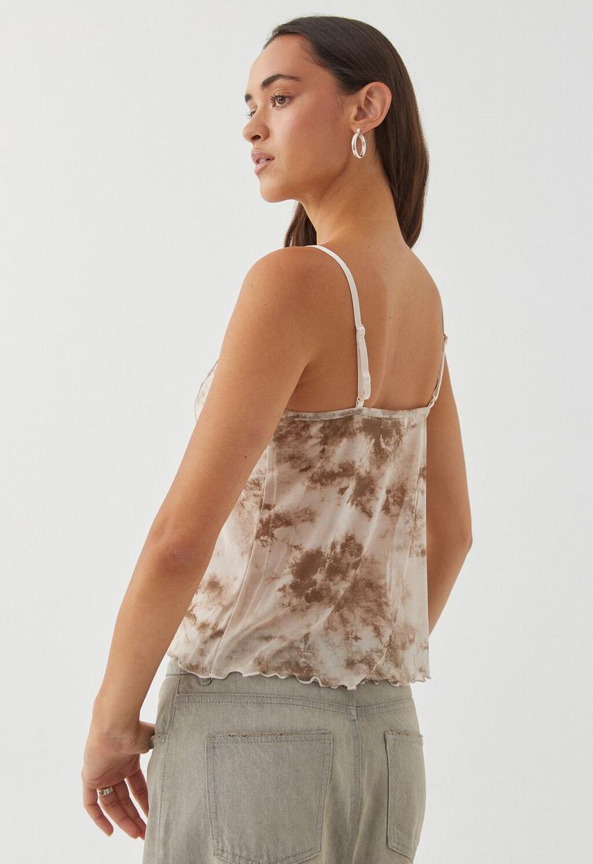 Supré  - Lucy mesh cami - tess tie dye brown
