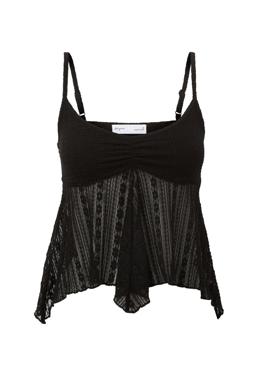 Supré  - Nellie textured cami - black