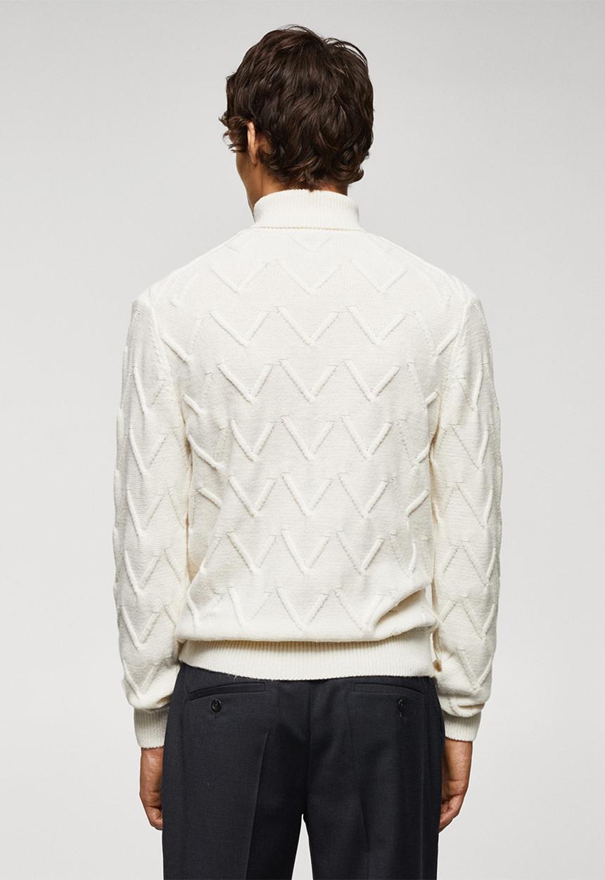 MANGO - Sweater ladera - white