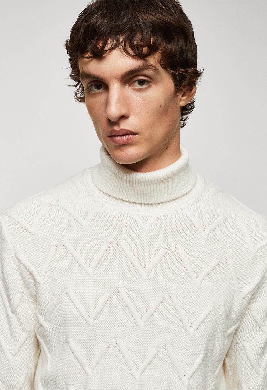 MANGO - Sweater ladera - white