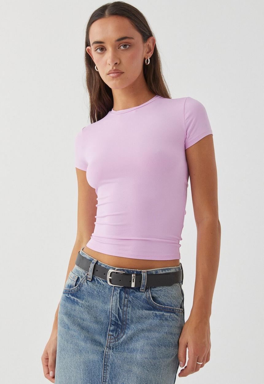 Supré  - Shay short sleeve top - pink lavender