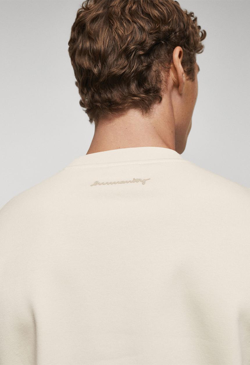 MANGO - Sweatshirt red - off white