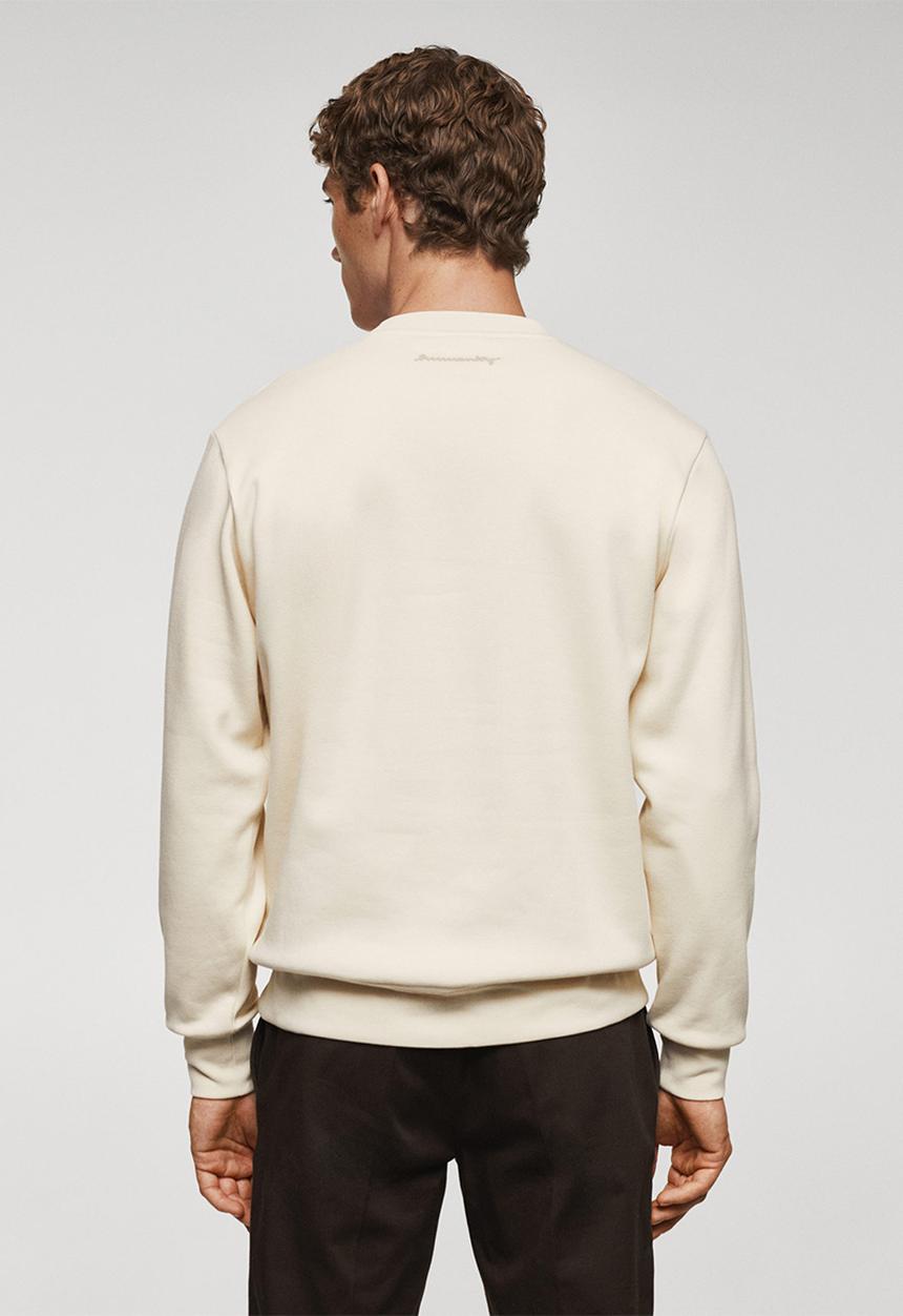 MANGO - Sweatshirt red - off white