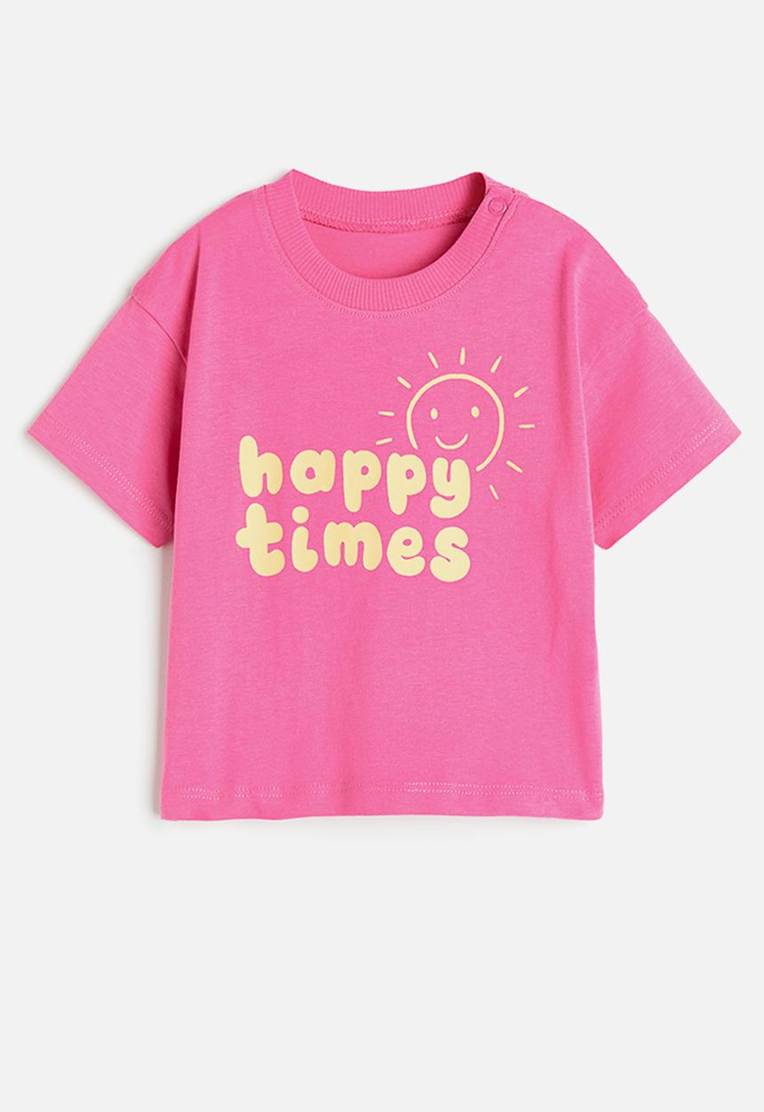 H&M - Printed T-shirt - pink