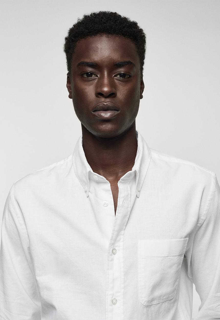 MANGO - Shirt oxford - white