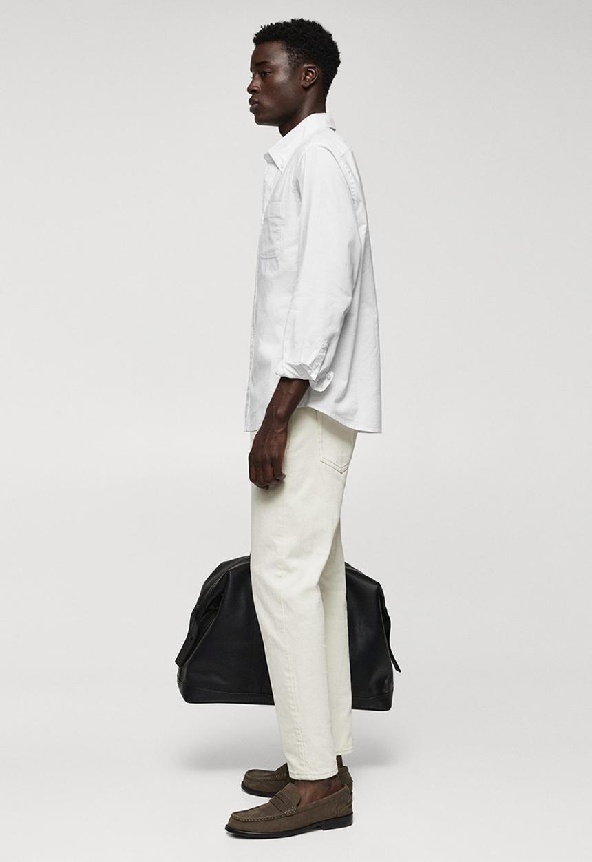 MANGO - Shirt oxford - white