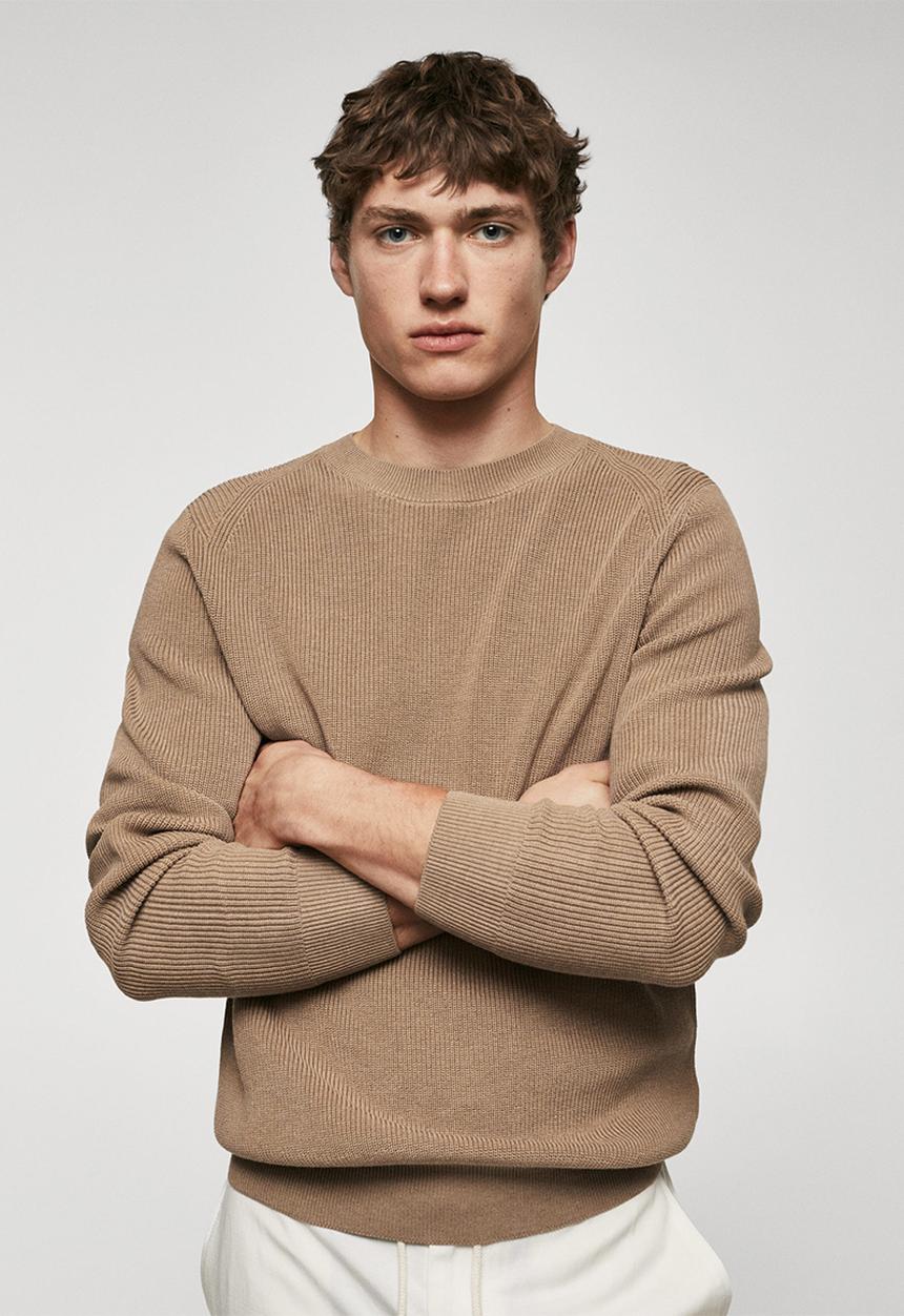 MANGO - Sweater cotton - beige