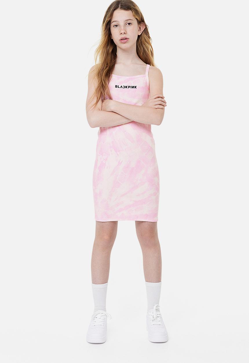H&M - Printed ribbed dress - multi,pink
