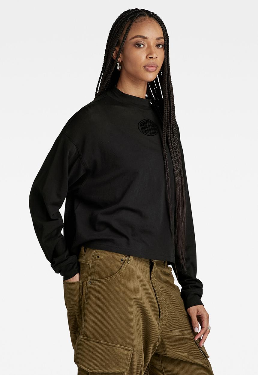 G-STAR - Mock gr loose t long sleeve wmn - dk black