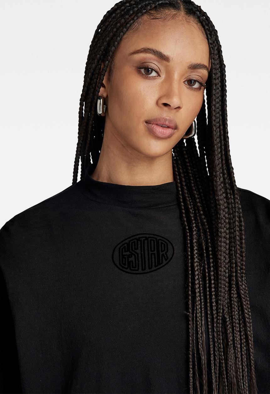 G-STAR - Mock gr loose t long sleeve wmn - dk black