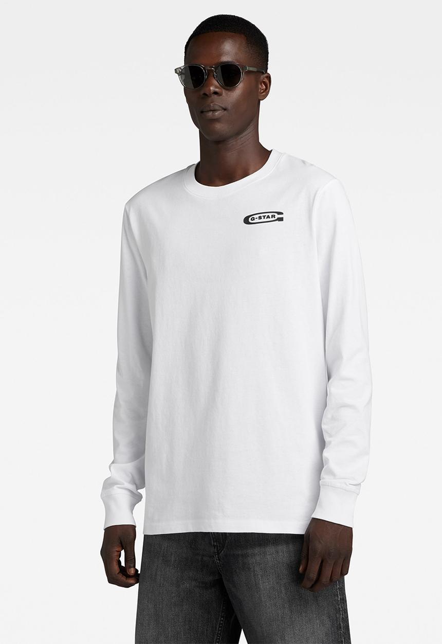 G-STAR - Old school chest gr r t long sleeve Dry jersey o - white
