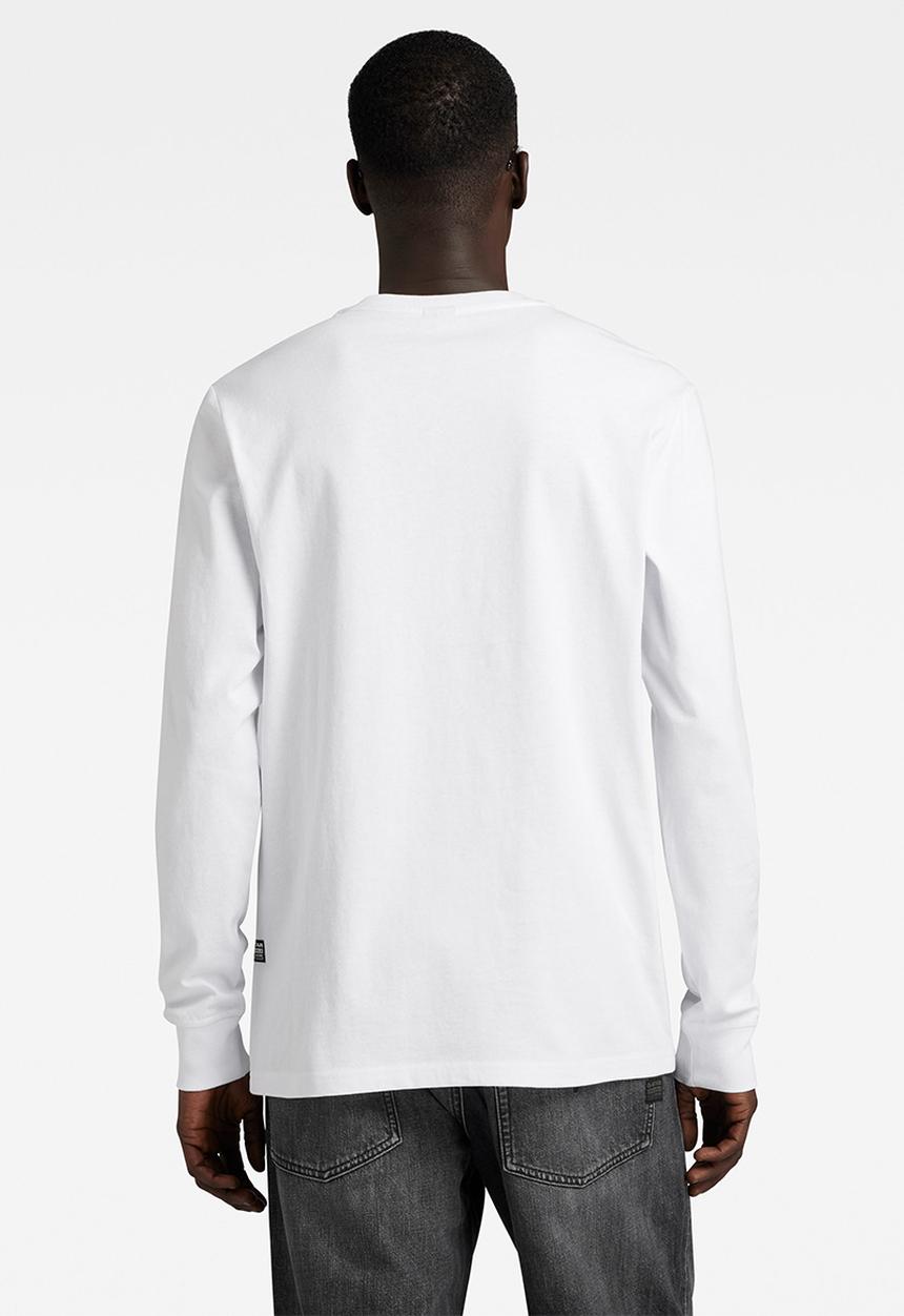 G-STAR - Old school chest gr r t long sleeve Dry jersey o - white