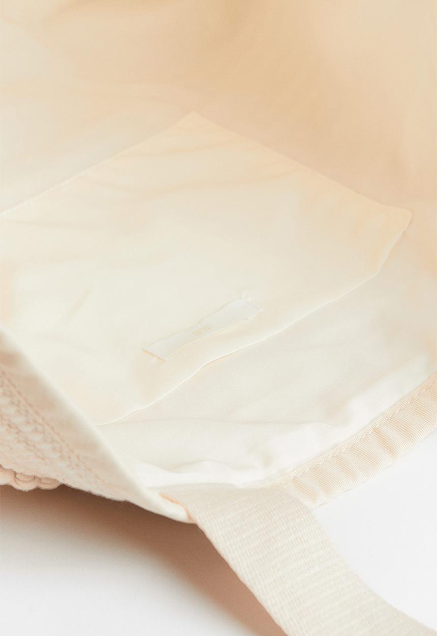H&M - Jacquard-weave shopper - cream