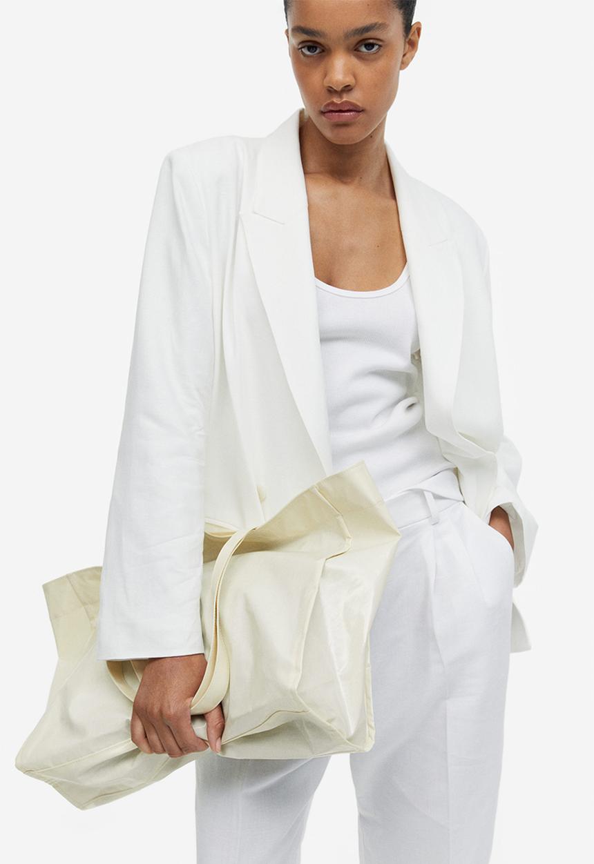 H&M - Coated shopper - white