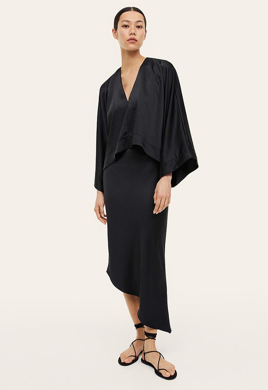 H&M - Asymmetric skirt - black