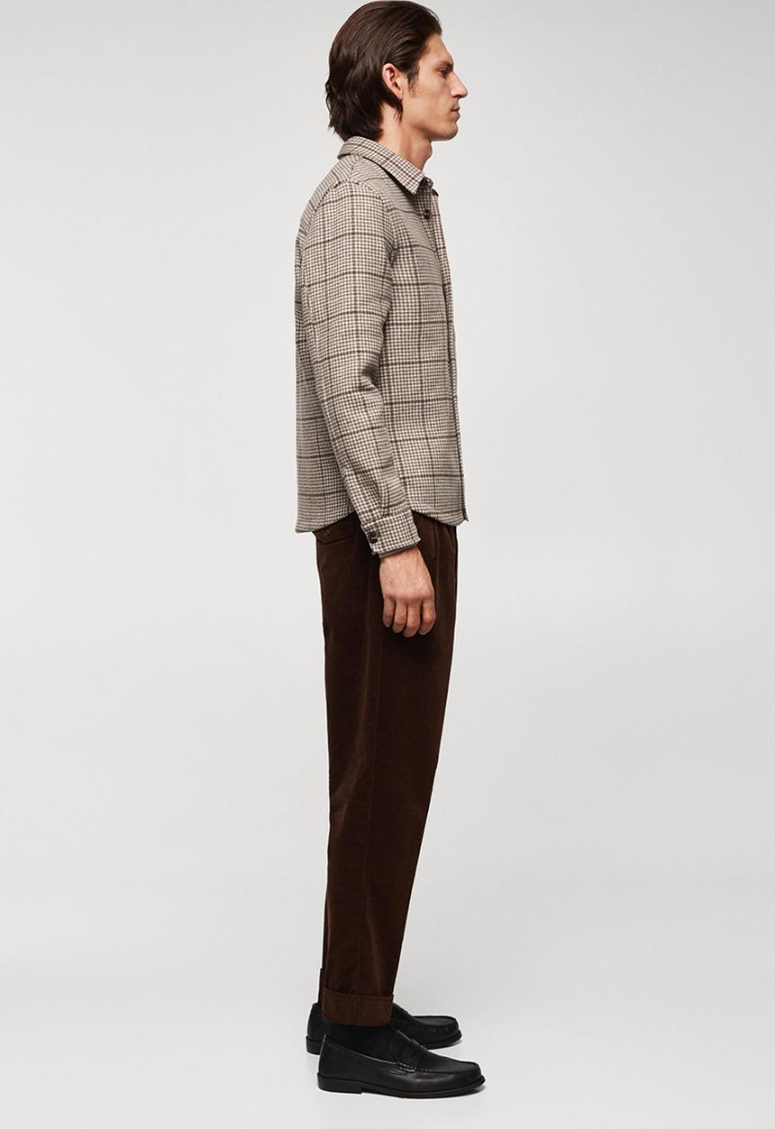 MANGO - Shirt dokos - brown