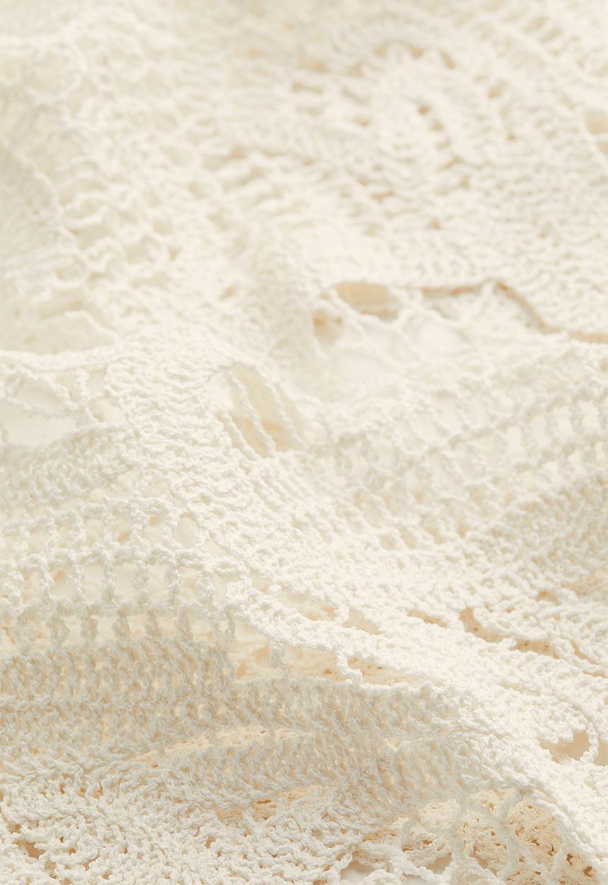 H&M - Crochet-look top - white
