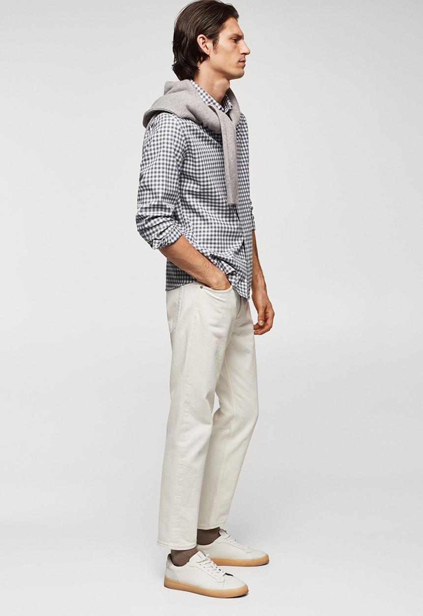 MANGO - Shirt vichy - grey