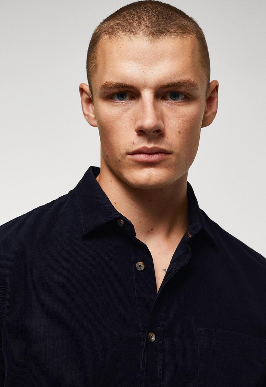 MANGO - Shirt tadi - navy blue