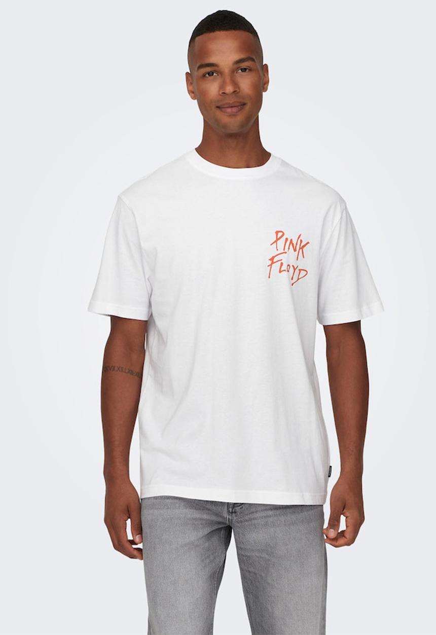 Only & Sons - Onspink floyd rlx short sleeve tee - white