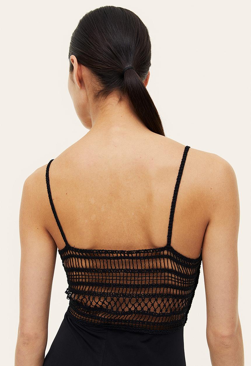 H&M - Crochet-look dress - black