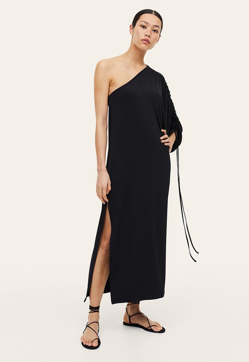 H&M - Oversized one-shoulder dress - black