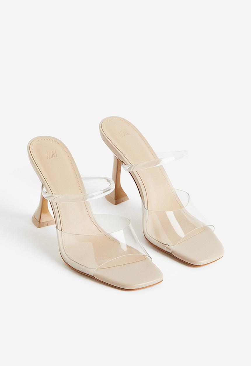 H&M - Heeled sandals - beige,transparent