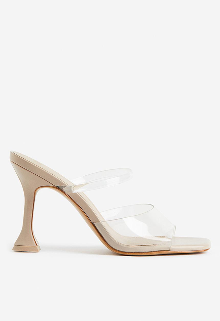H&M - Heeled sandals - beige,transparent
