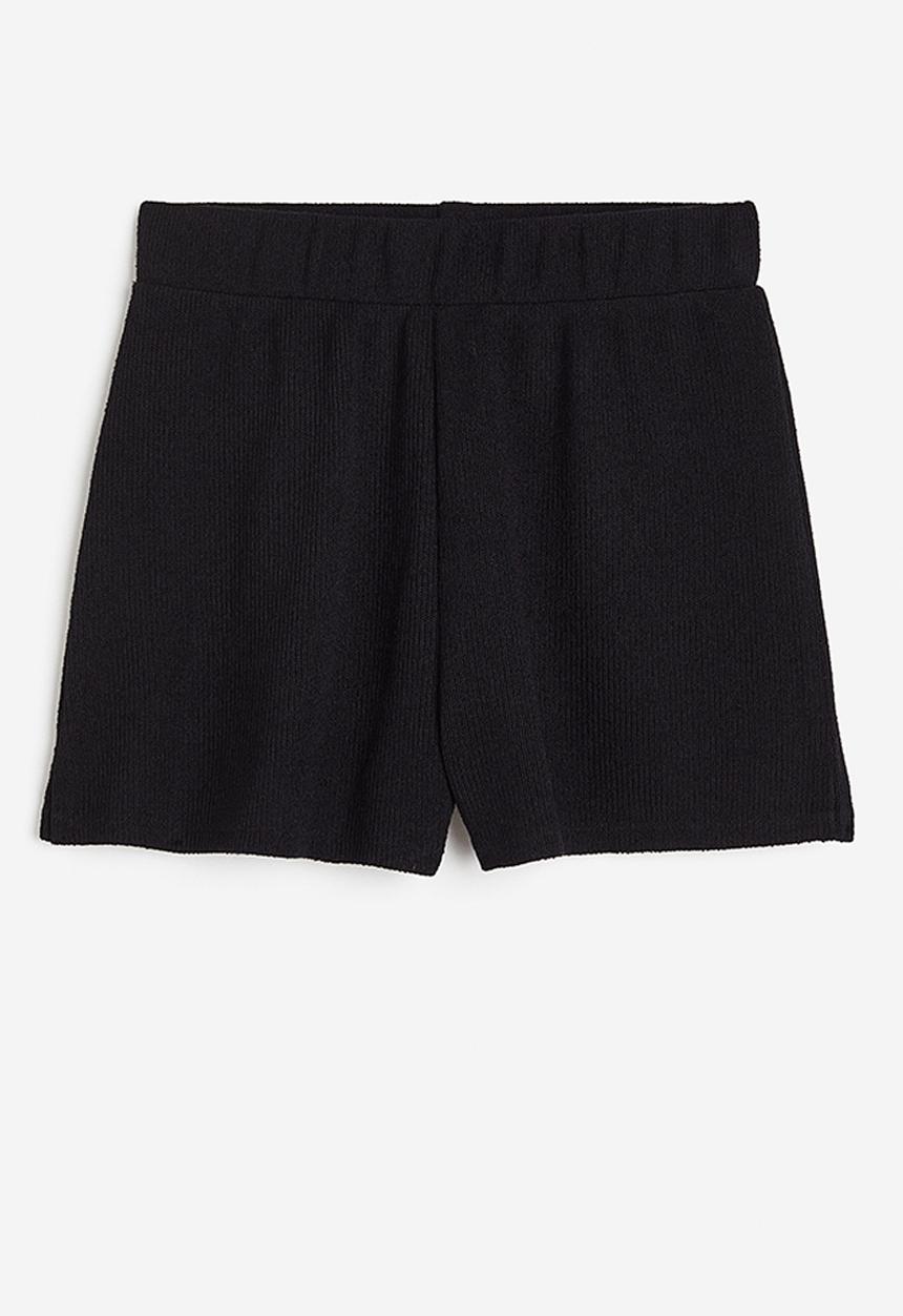 H&M - Knitted pull-on shorts - black