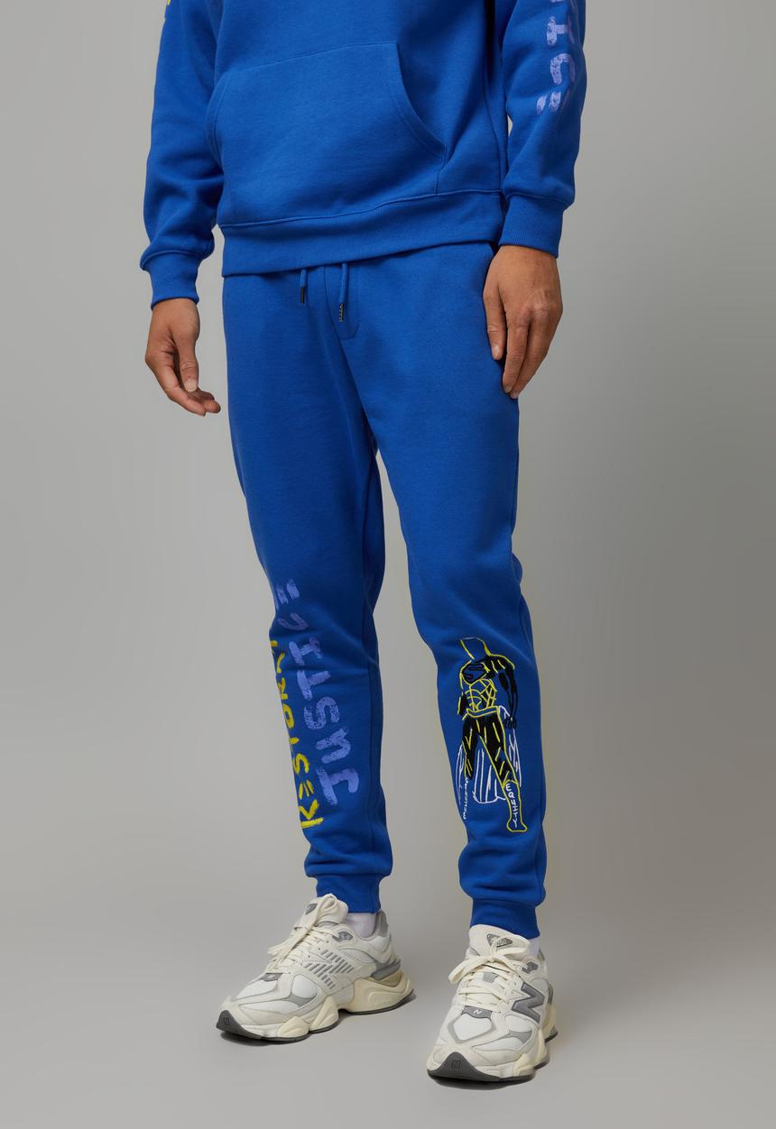 Factorie - Halim flowers trackpant - lcn wb cobalt/halim restorative