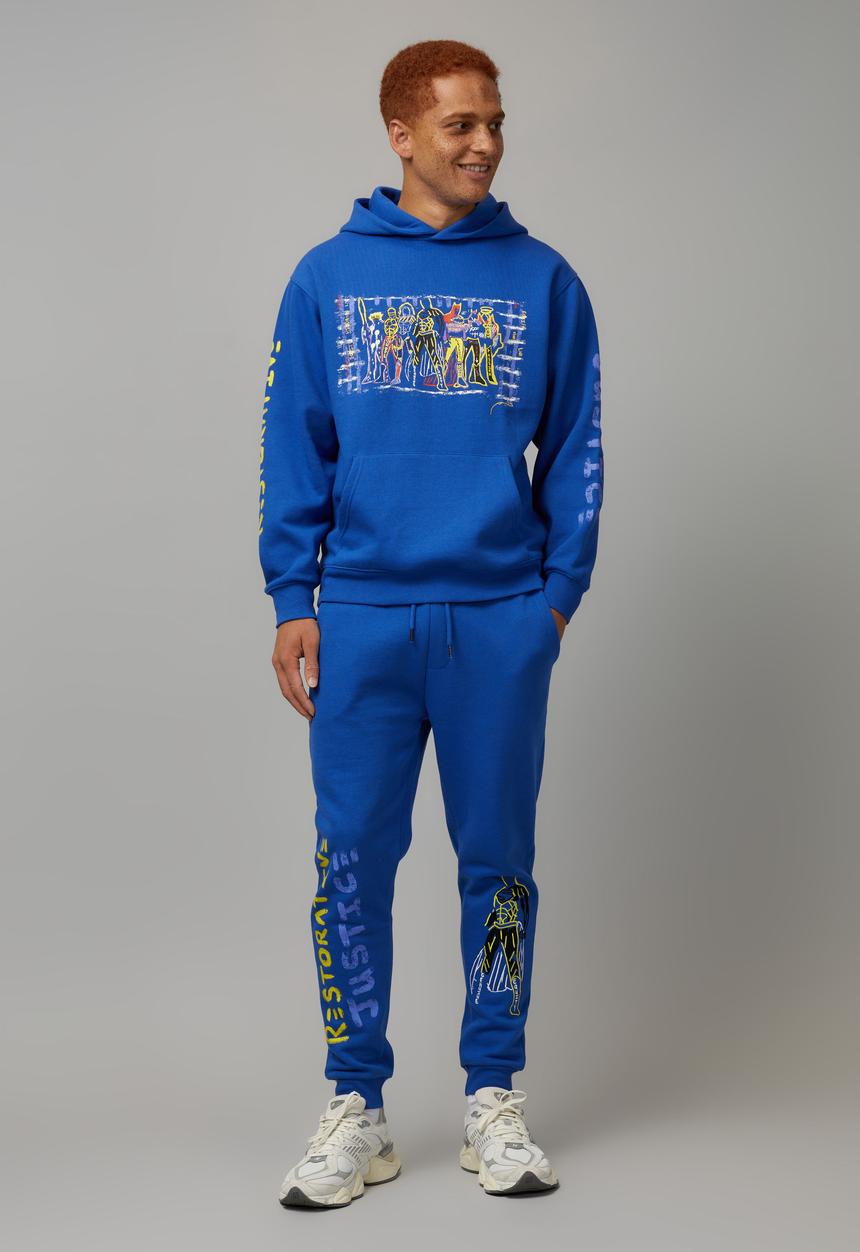 Factorie - Halim flowers trackpant - lcn wb cobalt/halim restorative