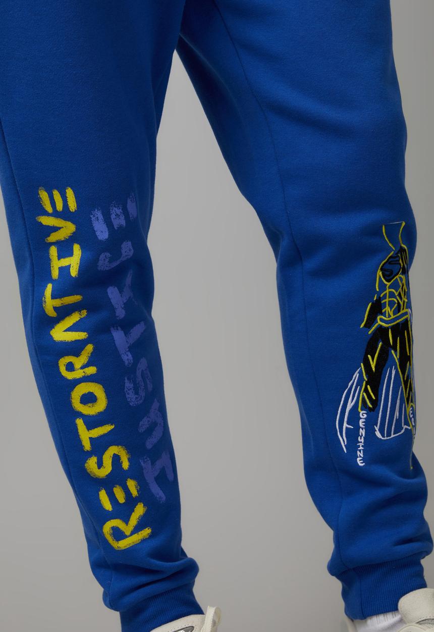 Factorie - Halim flowers trackpant - lcn wb cobalt/halim restorative