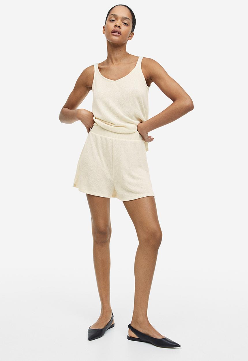 H&M - Knitted pull-on shorts - white