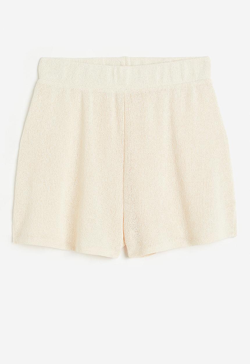 H&M - Knitted pull-on shorts - white