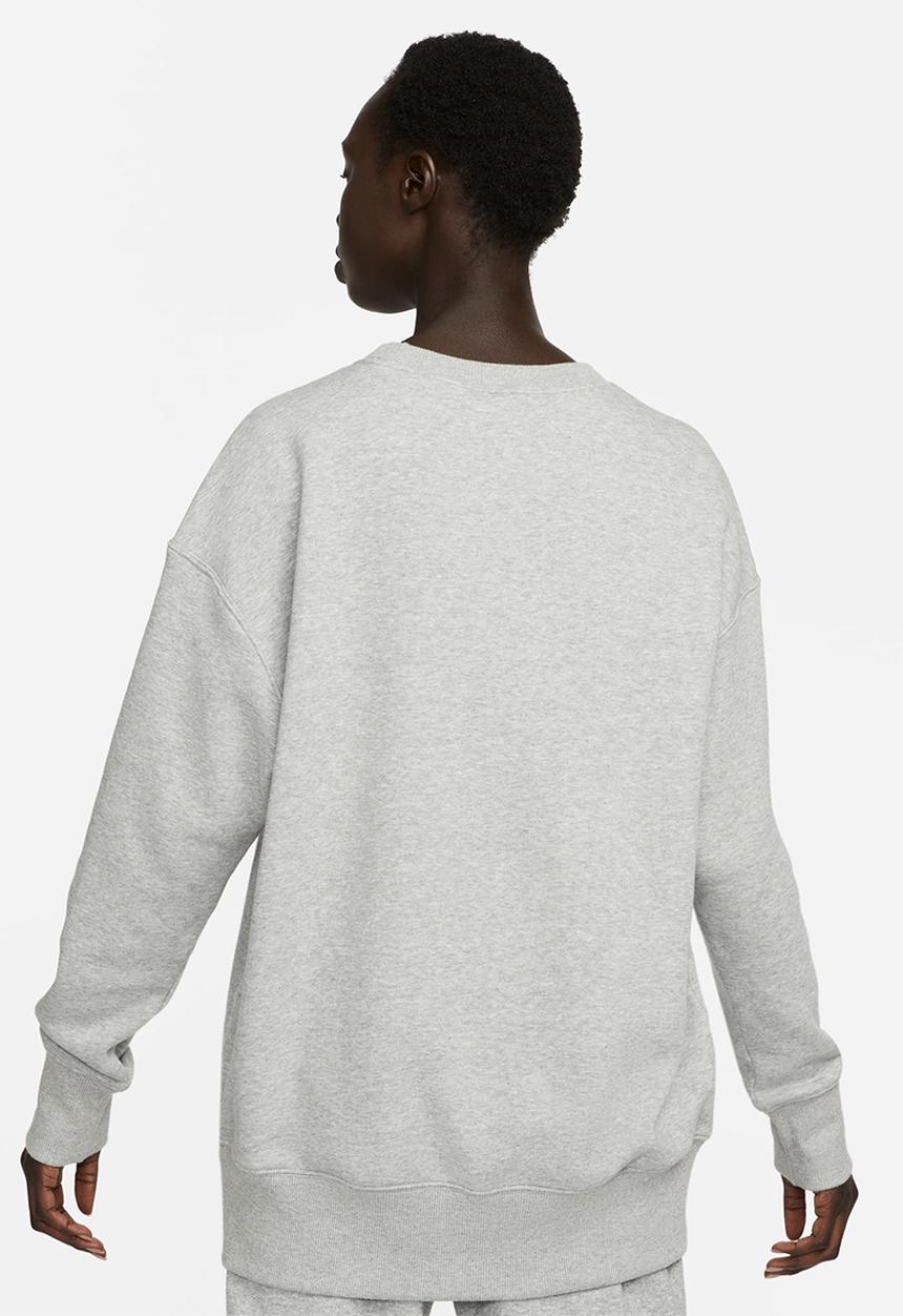 Nike - W Nsw Phnx Flc Os Crew - Dk Grey Heather/Sail